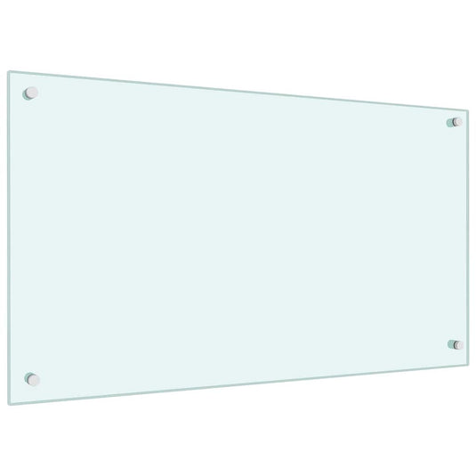 Vidaxl keuken spatscherm 2 pcs wit 90 x 50 cm gehard glas