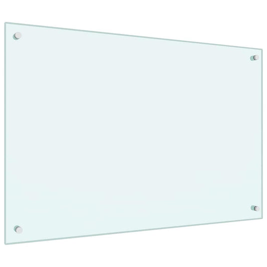 Vidaxl keuken spatscherm 2 pcs wit 90 x 60 cm gehard glas