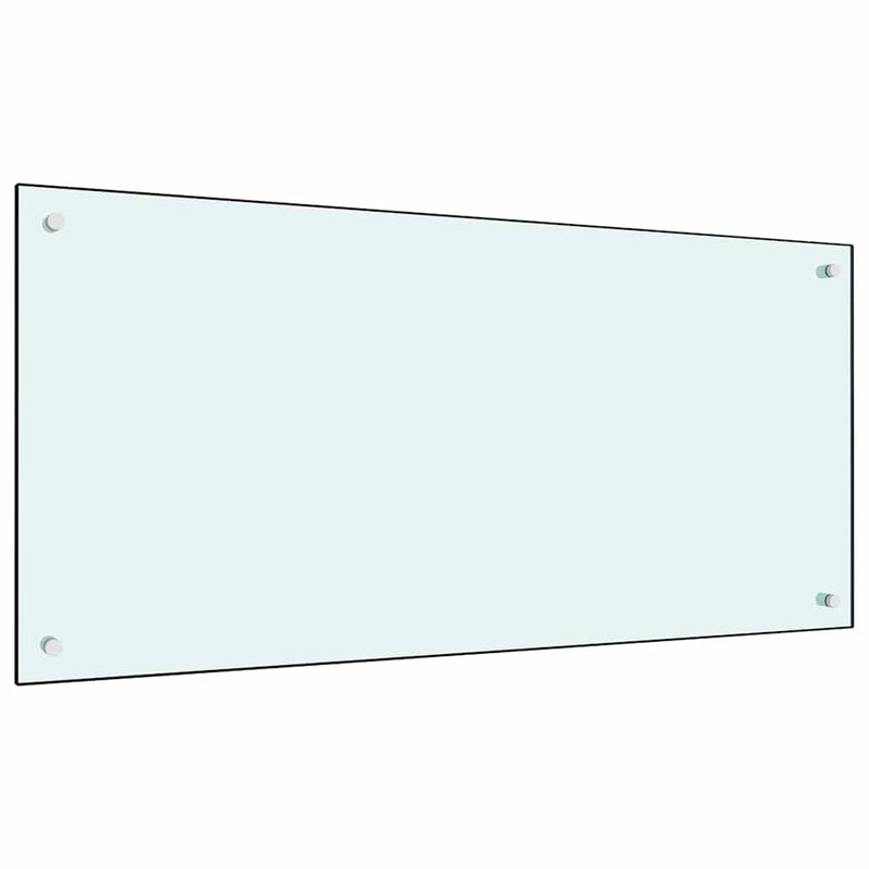 Afbeelding laden in galerijviewer, Vidaxl keuken spatscherm 2 pcs wit 100 x 50 cm gehard glas
