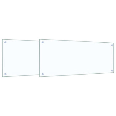 Vidaxl keuken spatscherm 2 pcs doorzichtig 100 x 40 cm gehard glas