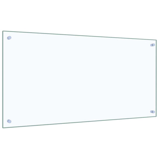 Vidaxl keuken spatscherm 2 pcs doorzichtig 100 x 50 cm gehard glas
