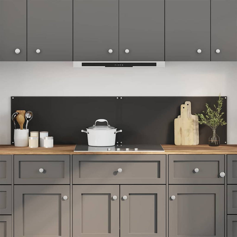 Afbeelding laden in galerijviewer, Vidaxl keuken spatscherm 2 pcs zwart 90 x 40 cm gehard glas
