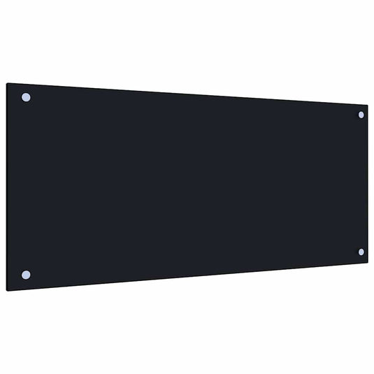 Vidaxl keuken spatscherm 2 pcs zwart 90 x 40 cm gehard glas