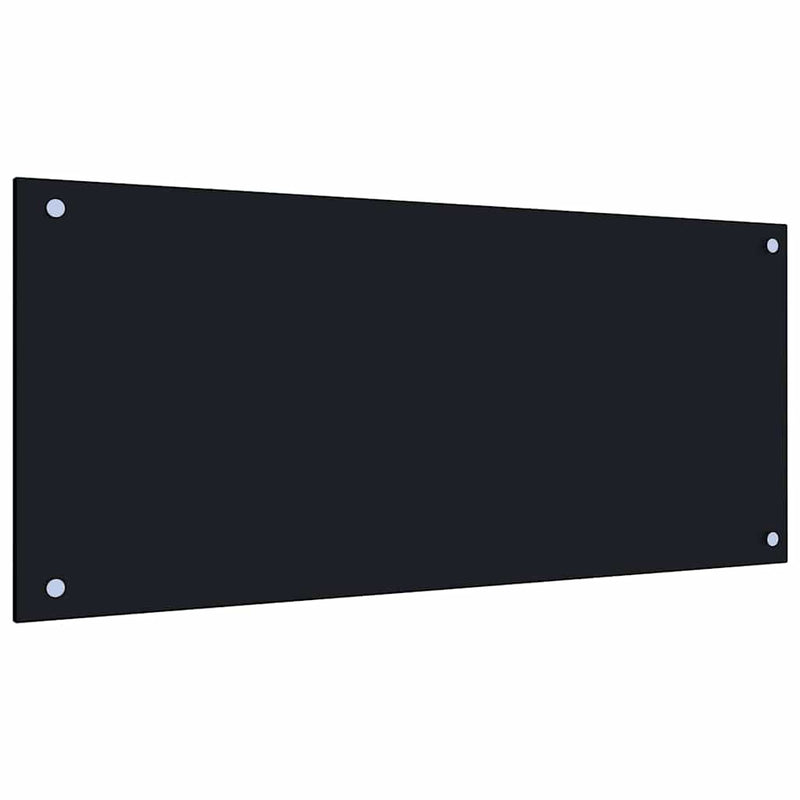 Afbeelding laden in galerijviewer, Vidaxl keuken spatscherm 2 pcs zwart 90 x 40 cm gehard glas
