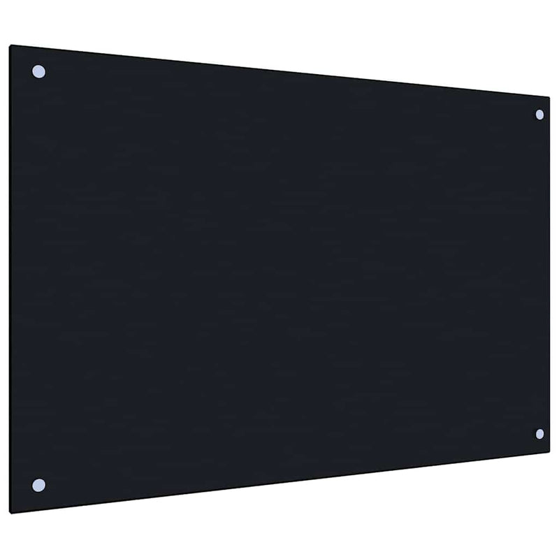 Afbeelding laden in galerijviewer, Vidaxl keuken spatscherm 2 pcs zwart 90 x 50 cm gehard glas
