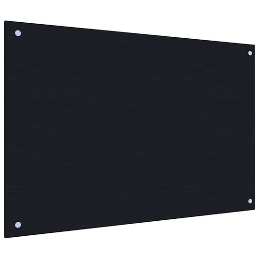 Vidaxl keuken spatscherm 2 pcs zwart 90 x 50 cm gehard glas