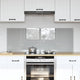 Vidaxl keuken spatscherm 2 pcs lichtgrijs 70 x 50 cm gehard glas