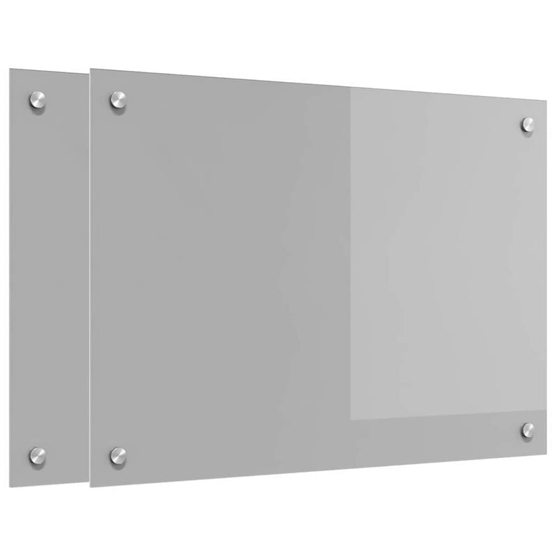 Afbeelding laden in galerijviewer, Vidaxl keuken spatscherm 2 pcs lichtgrijs 70 x 50 cm gehard glas
