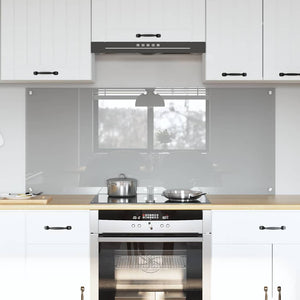 Vidaxl keuken spatscherm 2 pcs lichtgrijs 70 x 60 cm gehard glas