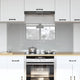 Vidaxl keuken spatscherm 2 pcs lichtgrijs 70 x 60 cm gehard glas