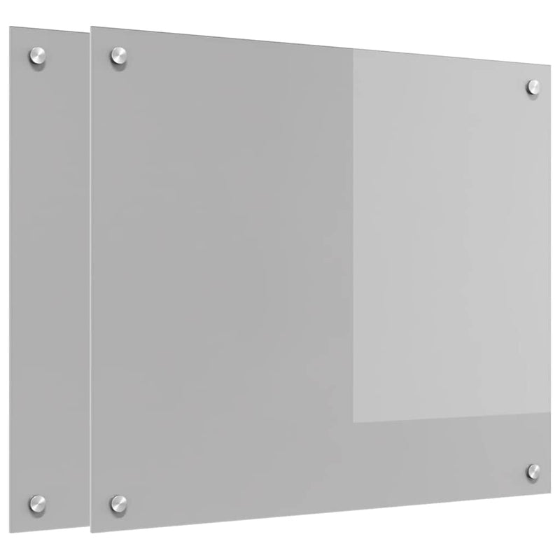 Chargez l'image dans la visionneuse de la galerie, Vidaxl keuken spatscherm 2 pcs lichtgrijs 70 x 60 cm gehard glas
