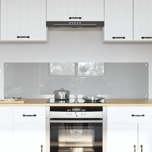 Vidaxl keuken spatscherm 2 pcs lichtgrijs 80 x 40 cm gehard glas