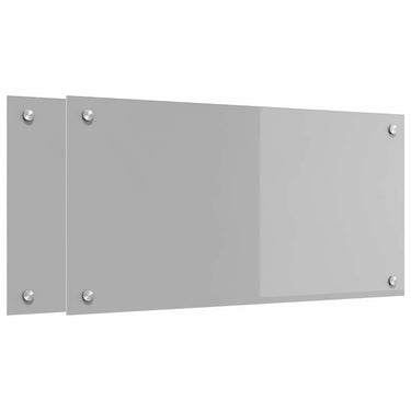 Vidaxl keuken spatscherm 2 pcs lichtgrijs 80 x 40 cm gehard glas