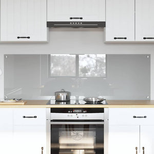 Vidaxl keuken spatscherm 2 pcs lichtgrijs 80 x 50 cm gehard glas