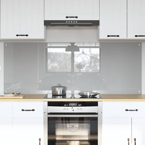 Vidaxl keuken spatscherm 2 pcs lichtgrijs 80 x 60 cm gehard glas