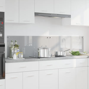 Vidaxl keuken spatscherm 2 pcs lichtgrijs 90 x 40 cm gehard glas
