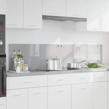 Vidaxl keuken spatscherm 2 pcs lichtgrijs 90 x 40 cm gehard glas