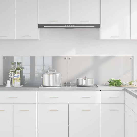 Vidaxl keuken spatscherm 2 pcs lichtgrijs 90 x 40 cm gehard glas