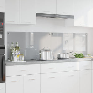 Vidaxl keuken spatscherm 2 pcs lichtgrijs 90 x 50 cm gehard glas