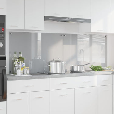 Vidaxl keuken spatscherm 2 pcs lichtgrijs 90 x 60 cm gehard glas