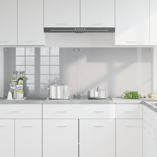 Vidaxl keuken spatscherm 2 pcs lichtgrijs 90 x 60 cm gehard glas