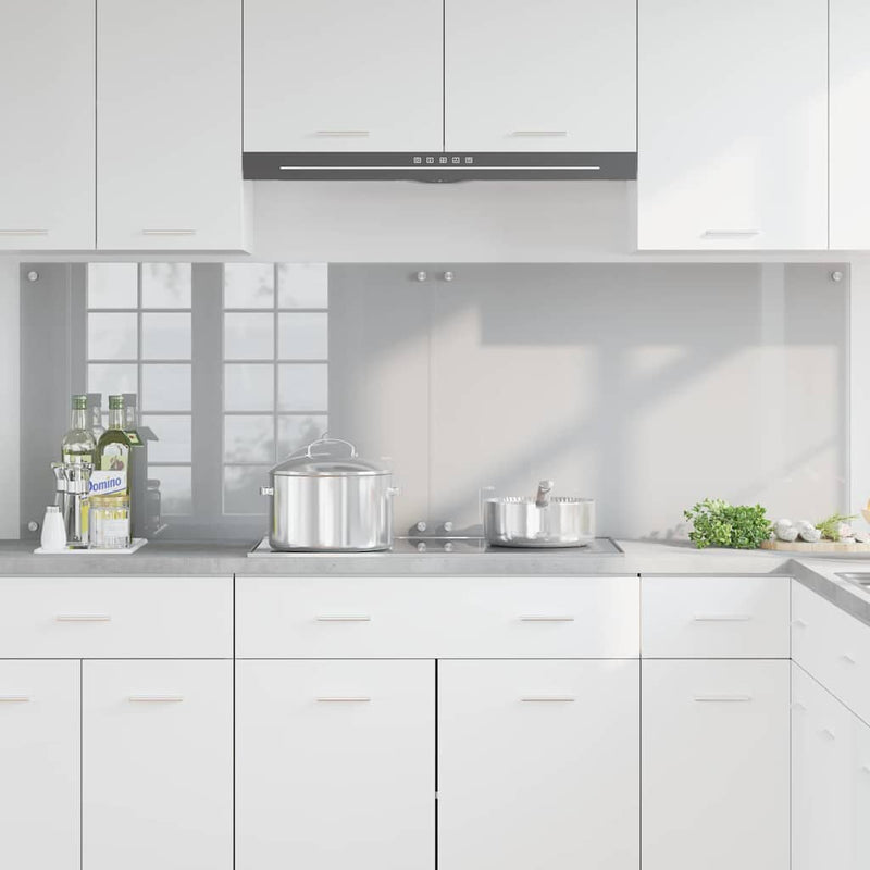Afbeelding laden in galerijviewer, Vidaxl keuken spatscherm 2 pcs lichtgrijs 90 x 60 cm gehard glas
