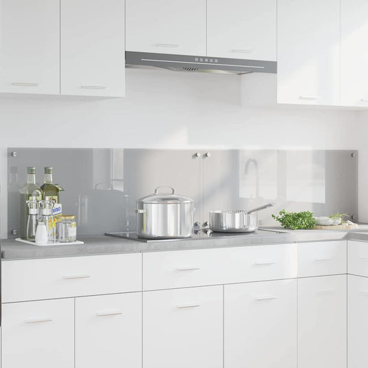 Vidaxl keuken spatscherm 2 pcs lichtgrijs 100 x 40 cm gehard glas