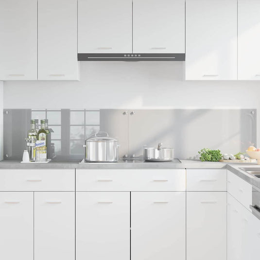 Vidaxl keuken spatscherm 2 pcs lichtgrijs 100 x 40 cm gehard glas