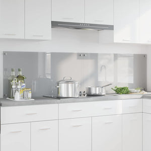 Vidaxl keuken spatscherm 2 pcs lichtgrijs 100 x 50 cm gehard glas