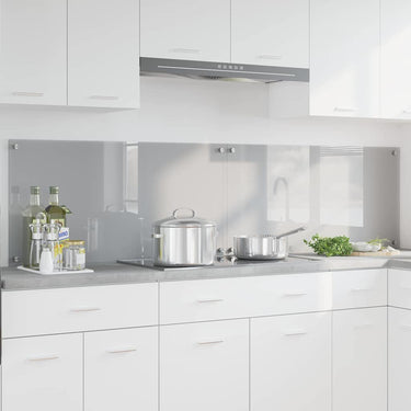 Vidaxl keuken spatscherm 2 pcs lichtgrijs 100 x 50 cm gehard glas