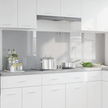 Vidaxl keuken spatscherm 2 pcs lichtgrijs 100 x 60 cm gehard glas