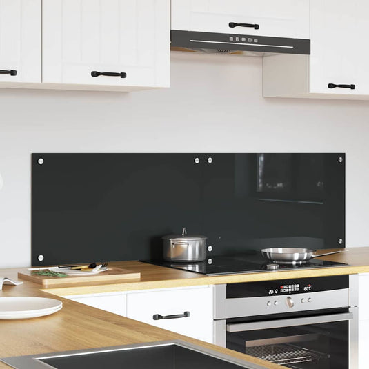 Vidaxl keuken spatscherm 2 pcs donkergrijs 70 x 40 cm gehard glas