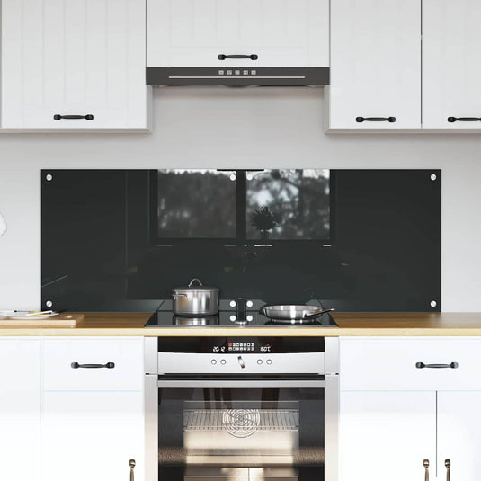 Vidaxl keuken spatscherm 2 pcs donkergrijs 70 x 50 cm gehard glas
