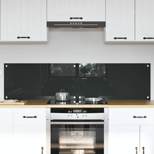 Vidaxl keuken spatscherm 2 pcs donkergrijs 80 x 40 cm gehard glas