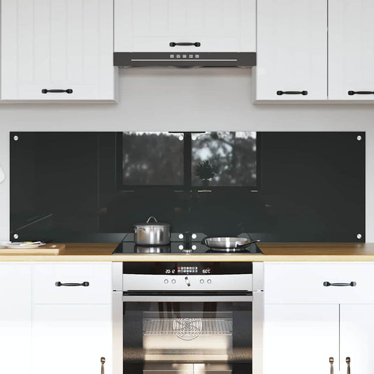 Vidaxl keuken spatscherm 2 pcs donkergrijs 80 x 50 cm gehard glas