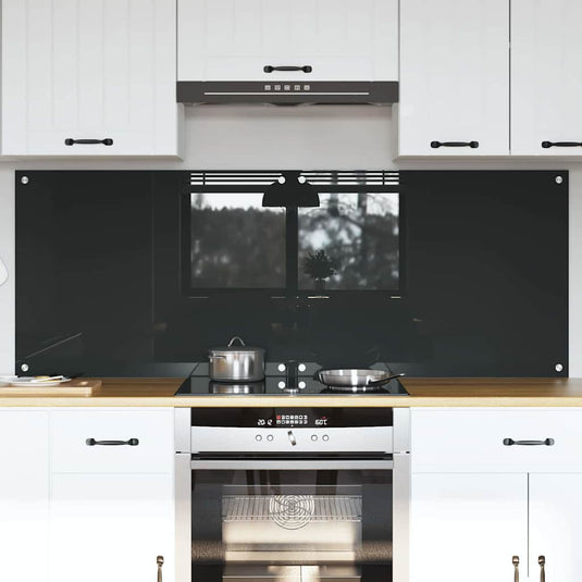 Vidaxl keuken spatscherm 2 pcs donkergrijs 80 x 60 cm gehard glas