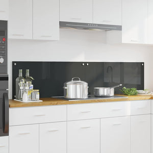 Vidaxl keuken spatscherm 2 pcs donkergrijs 90 x 40 cm gehard glas