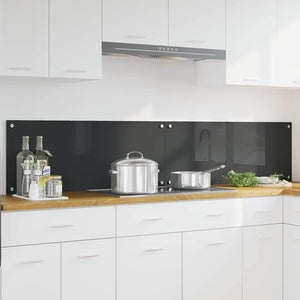 Vidaxl keuken spatscherm 2 pcs donkergrijs 100 x 40 cm gehard glas