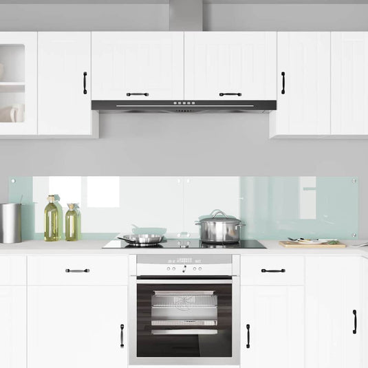 Vidaxl keuken spatscherm 2 pcs wit 110 x 40 cm gehard glas