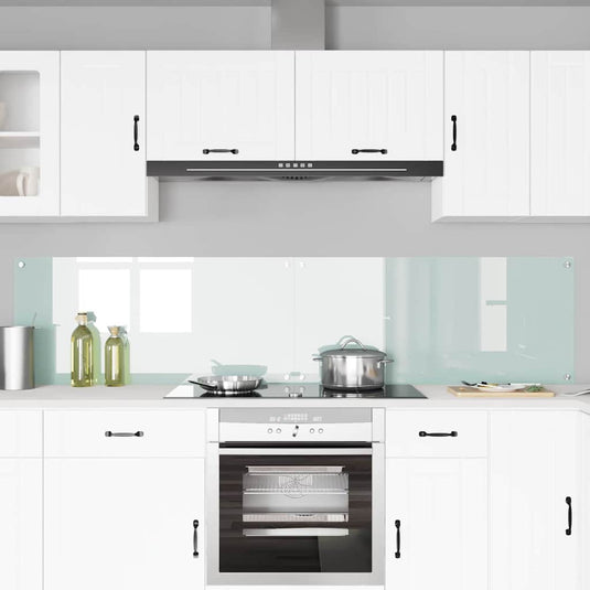 Vidaxl keuken spatscherm 2 pcs wit 110 x 50 cm gehard glas