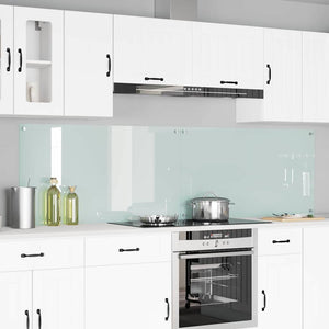 Vidaxl keuken spatscherm 2 pcs wit 110 x 60 cm gehard glas