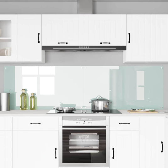 Vidaxl keuken spatscherm 2 pcs wit 110 x 60 cm gehard glas