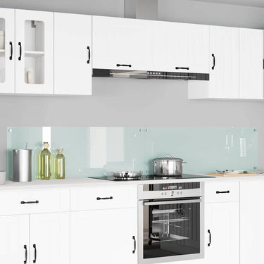 Vidaxl keuken spatscherm 2 pcs wit 120 x 40 cm gehard glas