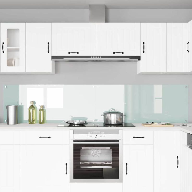 Afbeelding laden in galerijviewer, Vidaxl keuken spatscherm 2 pcs wit 120 x 50 cm gehard glas
