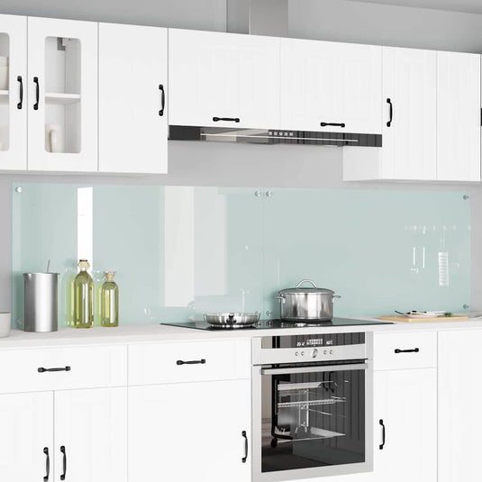 Vidaxl keuken spatscherm 2 pcs wit 120 x 60 cm gehard glas