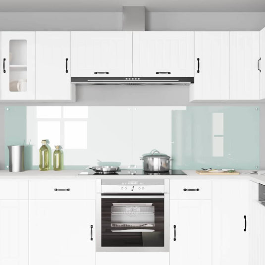 Vidaxl keuken spatscherm 2 pcs wit 120 x 60 cm gehard glas