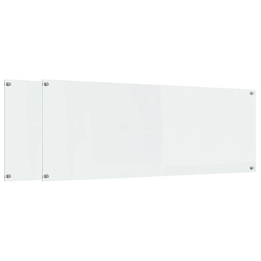 Vidaxl keuken spatscherm 2 pcs doorzichtig 110 x 40 cm gehard glas