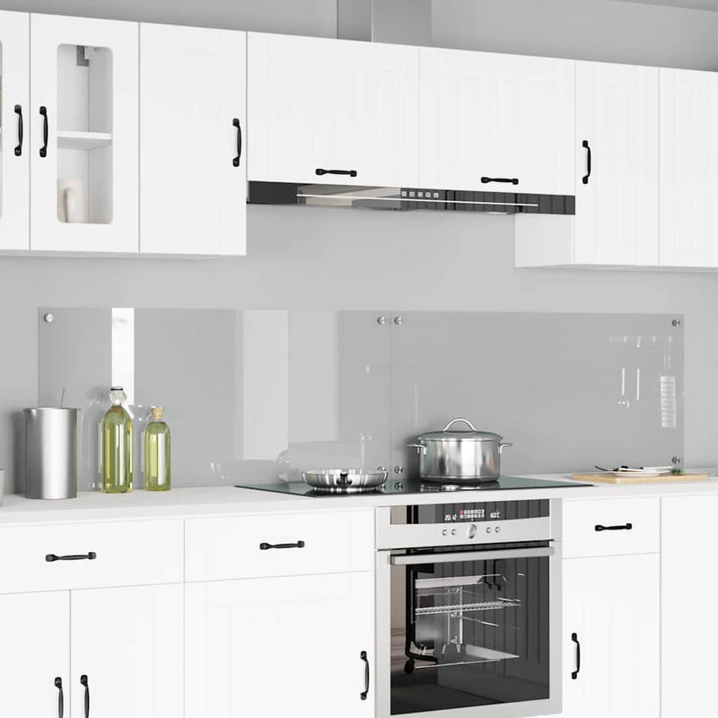 Afbeelding laden in galerijviewer, Vidaxl keuken spatscherm 2 pcs doorzichtig 110 x 50 cm gehard glas
