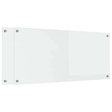 Vidaxl keuken spatscherm 2 pcs doorzichtig 110 x 50 cm gehard glas
