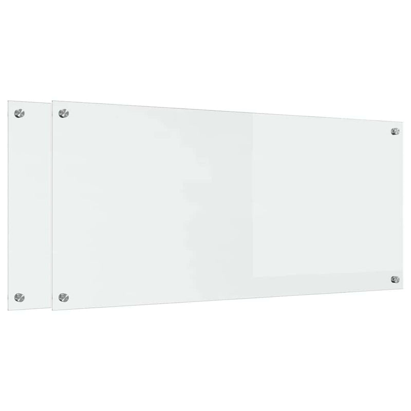 Afbeelding laden in galerijviewer, Vidaxl keuken spatscherm 2 pcs doorzichtig 110 x 50 cm gehard glas
